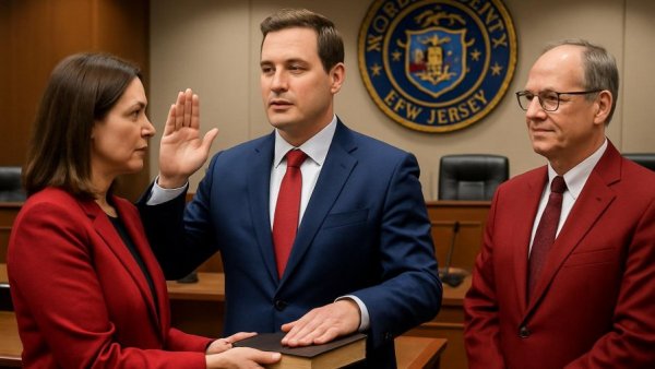 Morris County leadership reorganization ceremony with officials.