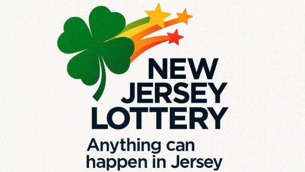 New Jersey Lottery logo and slogan promoting NJ Lottery prizes of $10K or more.