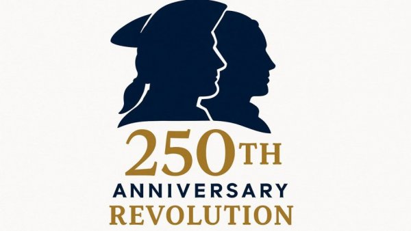 Revolutionary Lives exhibit NJ - 250th Anniversary logo celebrating history in Morris County.