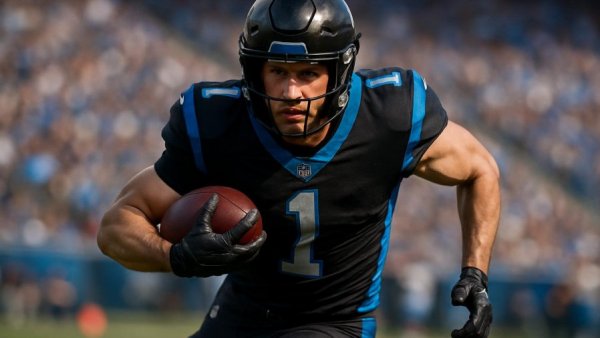 Panthers player runs in NFC Wild Card game vs Rams.