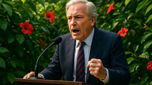 Speaker discussing Netflix investment in Fort Monmouth.