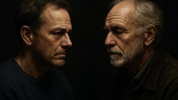 Hypothetical matchup scenario with contemplative expressions.