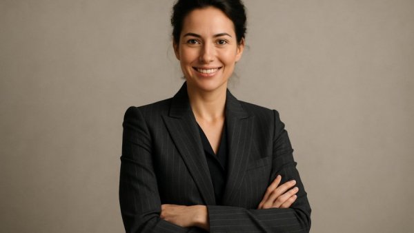Confident woman in grey suit smiling, Mikie Sherrill New Jersey Governor.