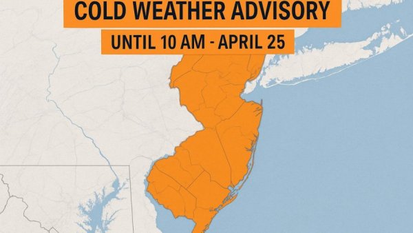 Cold weather advisory NJ map with dates highlighted.