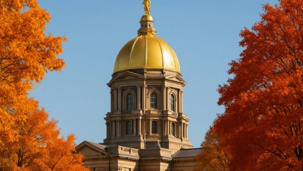 Golden dome with autumn leaves in NJ, highlighting best places.