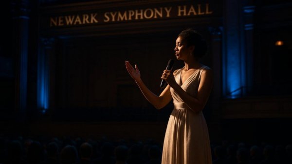 Presentation at Newark Symphony Hall restoration project event.