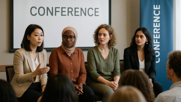 Women’s Leadership Summit 2023 panel discussion with audience.