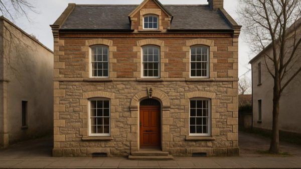 Stone and brick building facade related to Sparta NJ Fair Share Housing