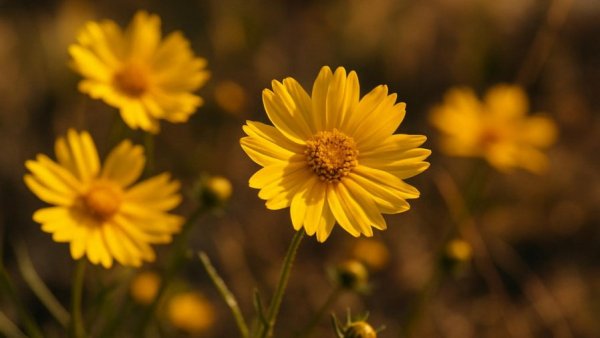 Vibrant yellow wildflowers in sunlight at New Jersey event.