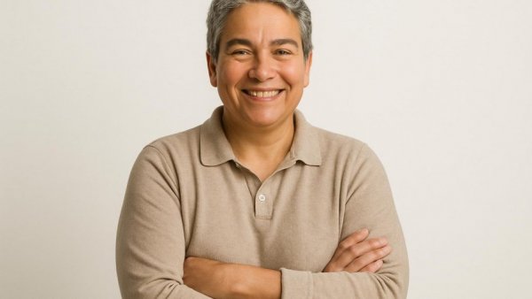 Chief Information Officer capacity, smiling professional portrait.