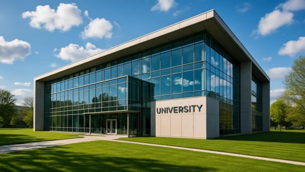 Modern university building for SBIR STTR support for entrepreneurs.