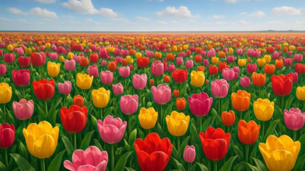 New Jersey tulip picking in vibrant colorful fields