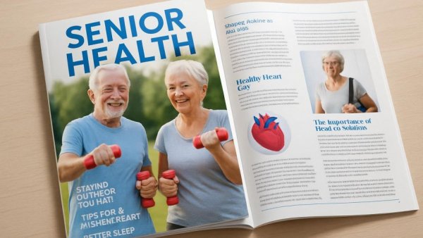 Benefits of Senior Support Groups: Magazine cover on senior wellness.