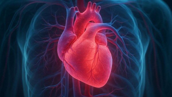 Anatomical image showcasing treatment for nonobstructive heart enlargement