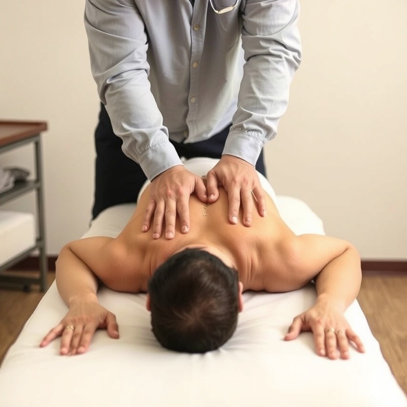 Chiropractor adjusting a patient on a table, showcasing proper alignment and limb positioning.