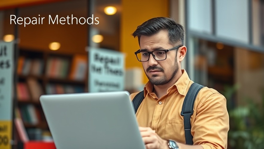 Small business owner researching reputation management repair methods.