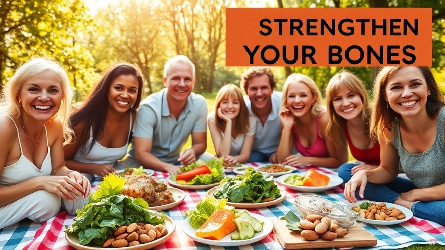 Group enjoying a sunny picnic with calcium-rich foods for bone health nutrition.