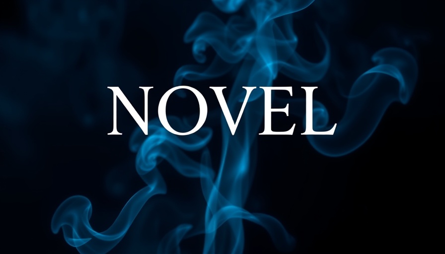 Cover of NJ author's novel Aftertaste, featuring blue smoke.