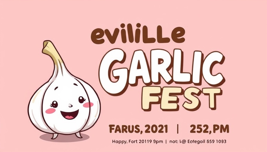 Denville Garlic Fest returns in August with a cute garlic-themed poster.