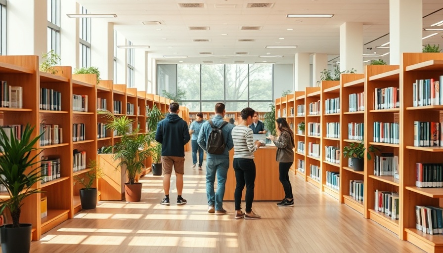 Library Card Sign-Up Month in vibrant public library.