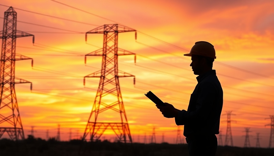 Engineer assessing high-voltage line during sunset, Accountability of PJM