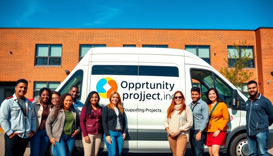 Tevogen Founder Donates to Opportunity Project: Group with van.