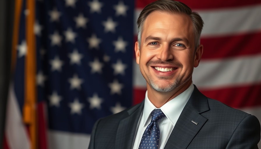 Professional portrait of a gentleman smiling with USA flag background, related to Congressman Kean relief casework.