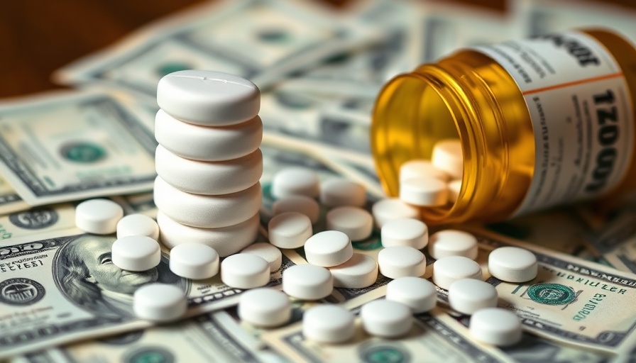 New Jersey Opioid Settlement Funding visualized with pills on money.