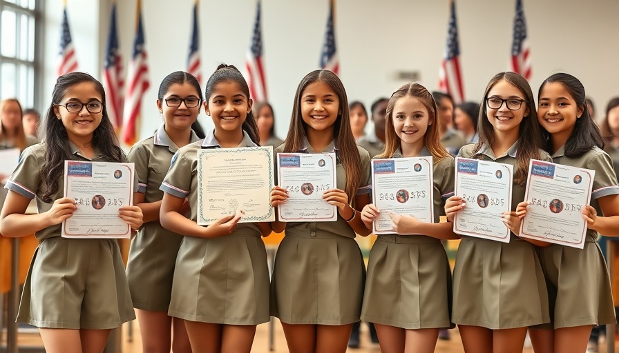 Girl Scout Bronze Award project presentation with certificate.