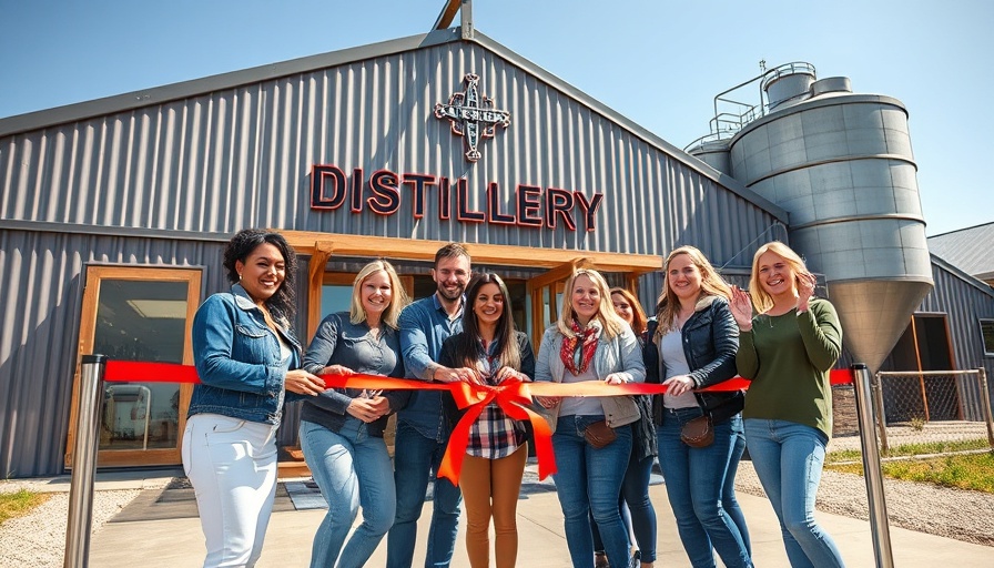 Ribbon-cutting ceremony at Living Spirits Distillery Hackettstown.