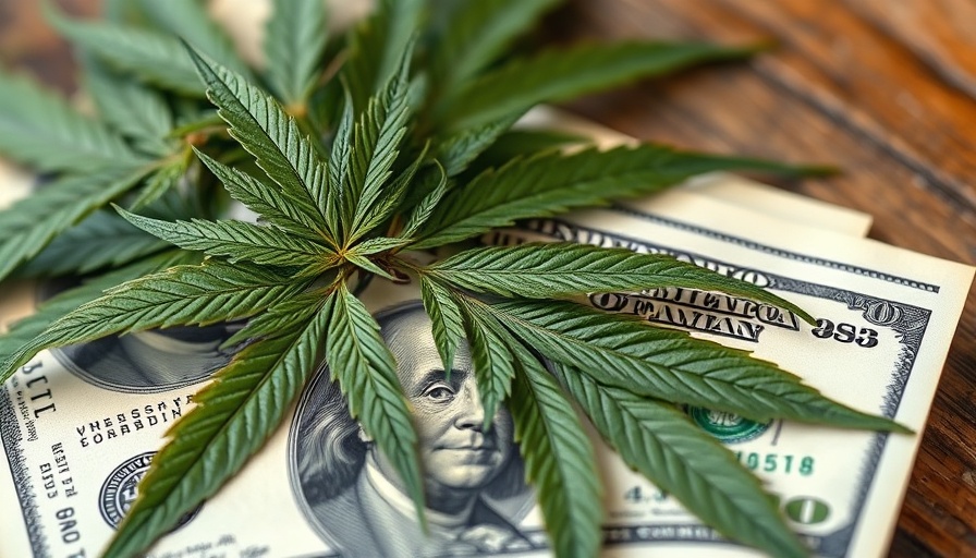 Cannabis leaves over dollar bills, New Jersey cannabis loan program.