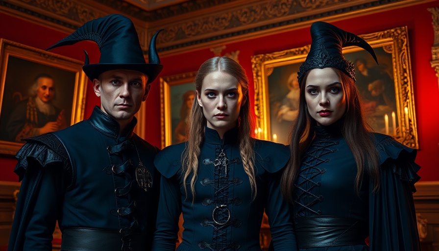Dressed-up attendees at AddamsFest Westfield in a gothic setting.