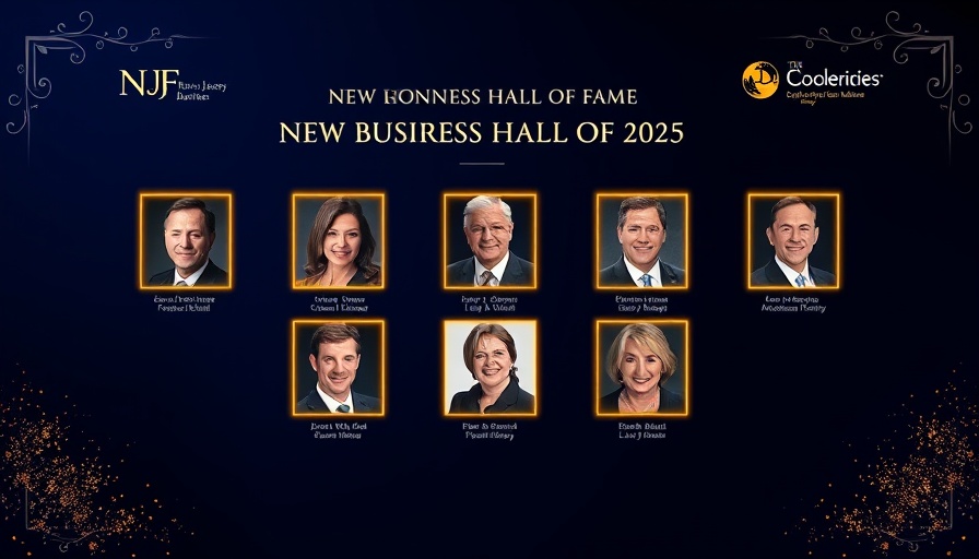 New Jersey Business Hall of Fame Class of 2025 honorees collage.