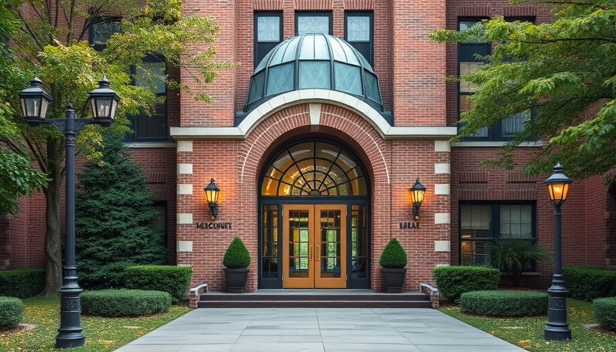 Top performer in social mobility: University entrance with a domed structure.