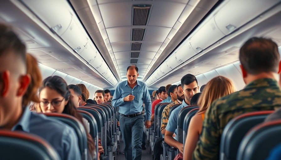 Passengers on a flight, possible medical emergency assistance, in-flight setting