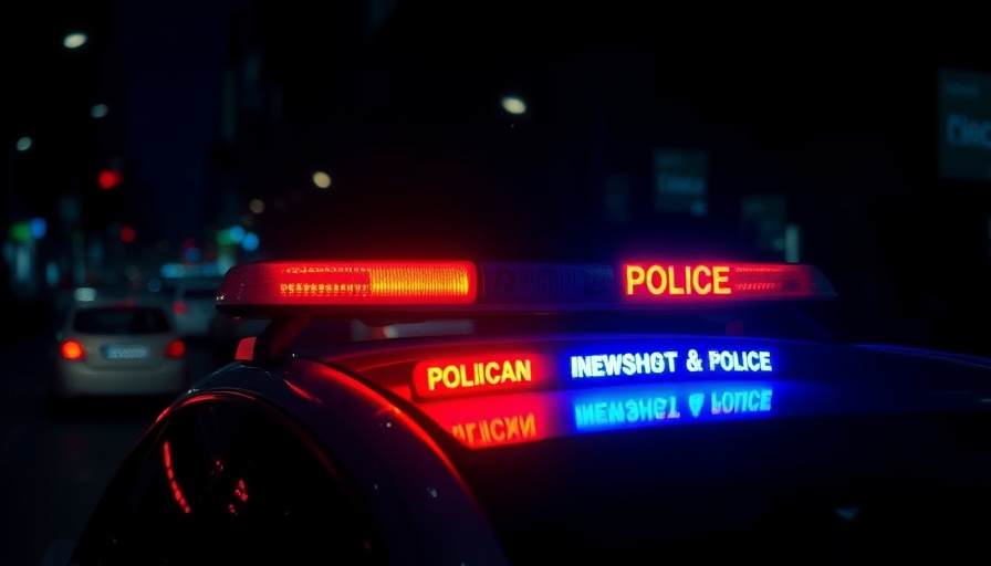 Washington Borough armed robbery news overlay on police car image.
