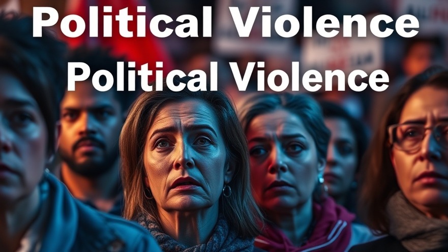 Diverse individuals express fear at a political rally, highlighting concerns about political violence.