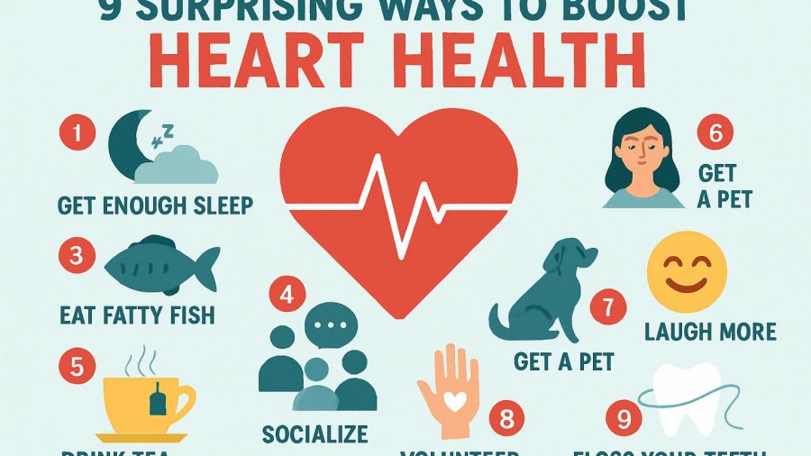9 surprising dietary changes for heart health and exercise tips.
