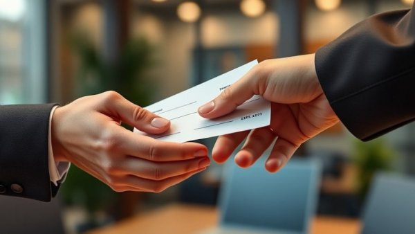 Close-up of paycheck exchange, relevant to 27th biweekly pay period preparation.