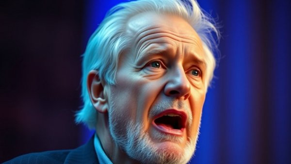 2025 Compliance Impact on Employers discussed by a white-haired man in formal attire.