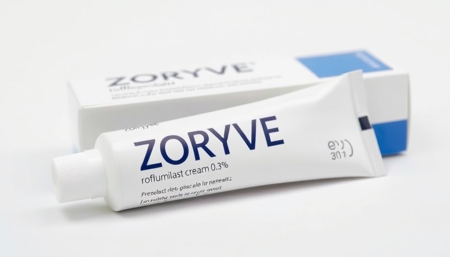 Tube of ZORYVE roflumilast cream 0.3% and its packaging.