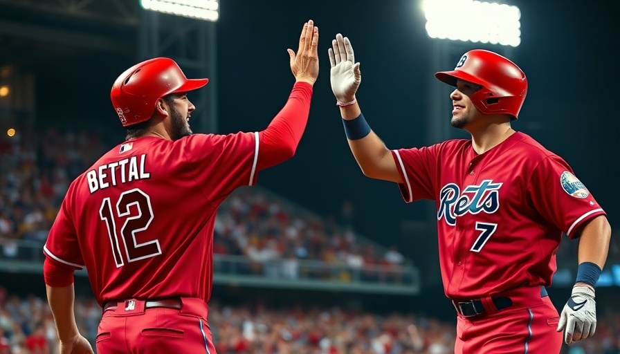 Diamondbacks players high-five during Hank Aaron Award nominations event.
