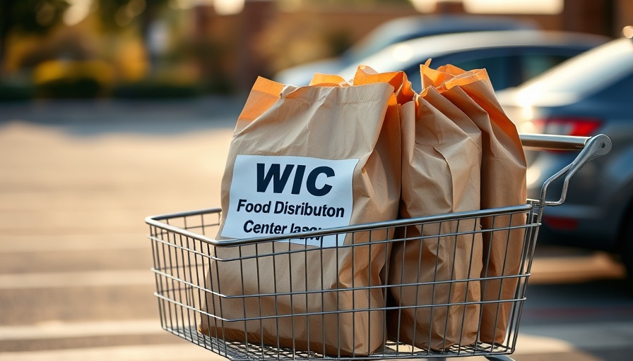 WIC food program bags in cart during government shutdown.