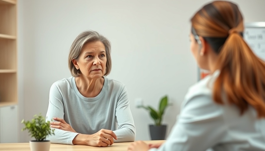 Calm middle-aged woman discussing GLP-1s and libido effect in a medical consultation.