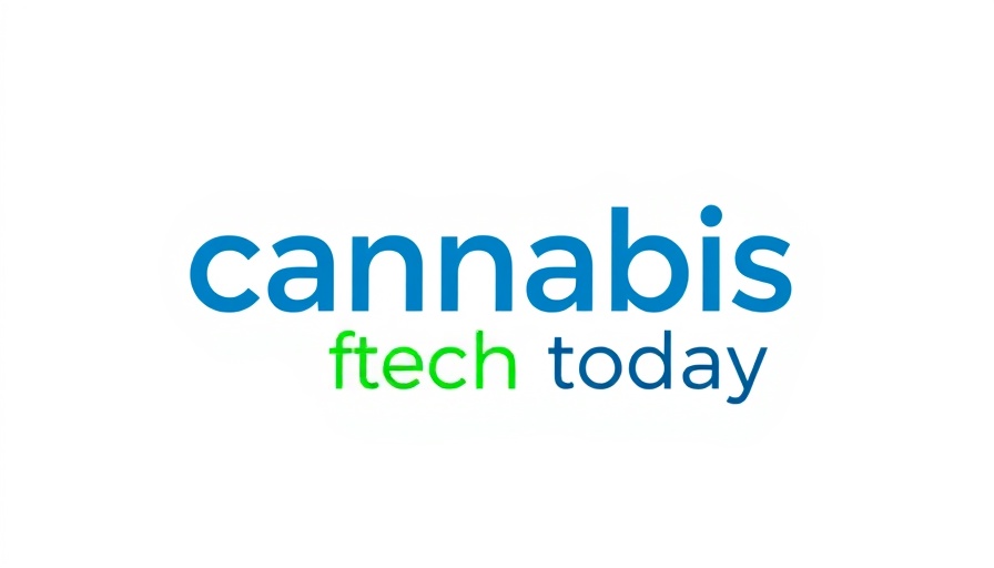 Cannabis and tech logo in blue and green.