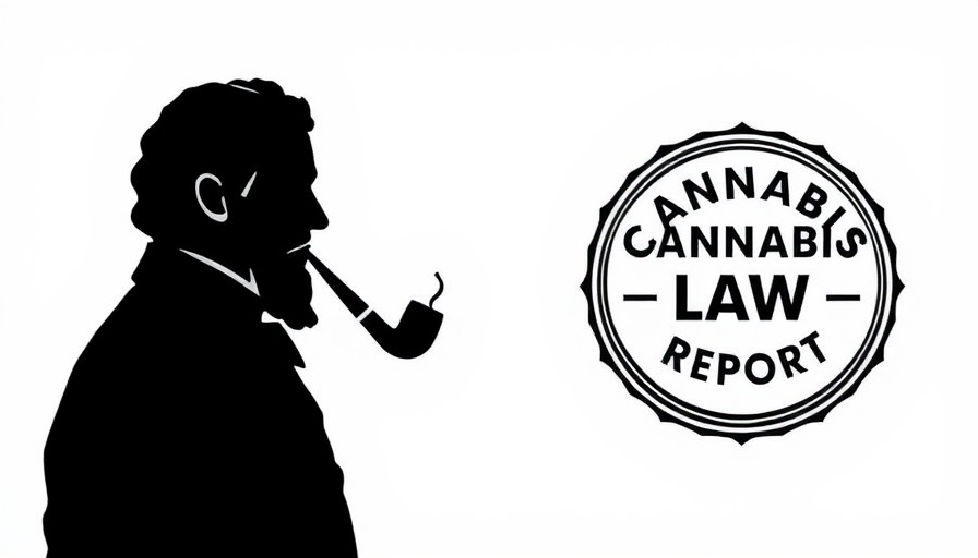 Cannabis Law Report emblem with historical figure silhouette.