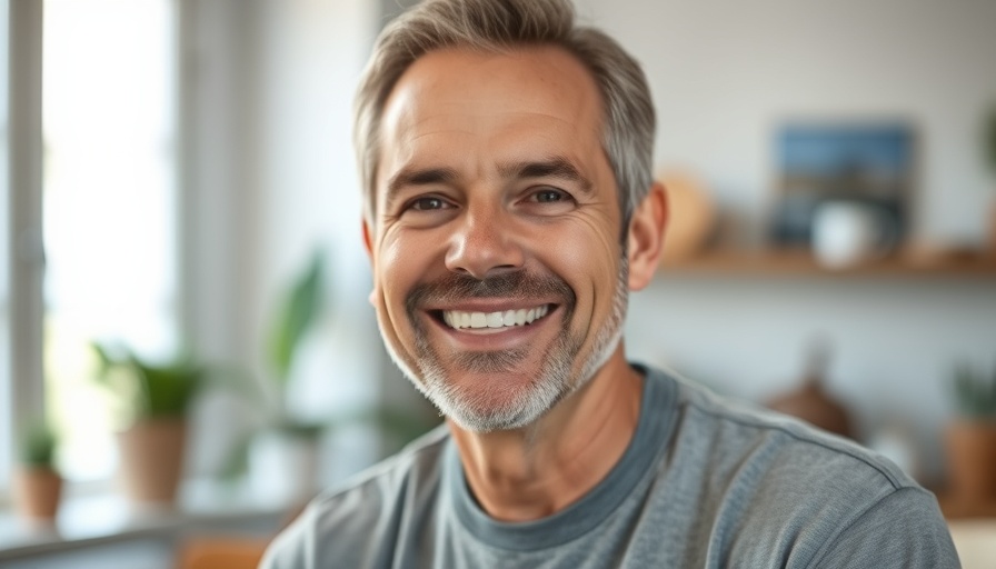Casual portrait of a smiling middle-aged man discussing craft cannabis meaning.