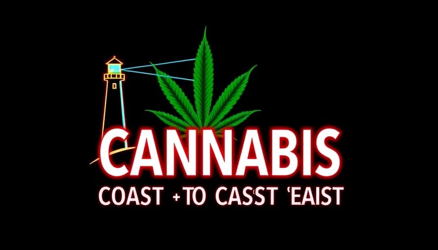 Cannabis industry news logo with lighthouse and leaf.