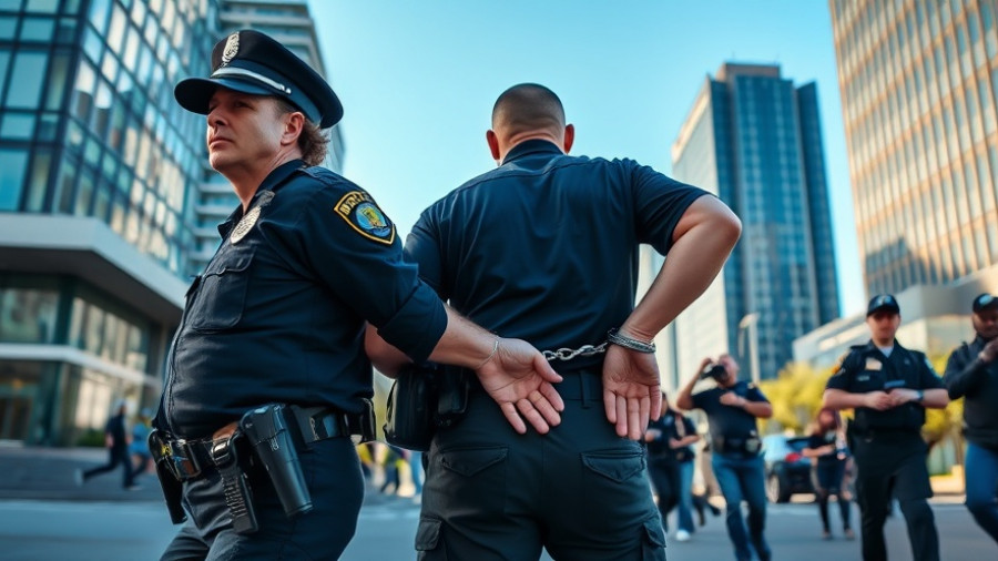 FBI marijuana possession arrests scene showing officers in action.