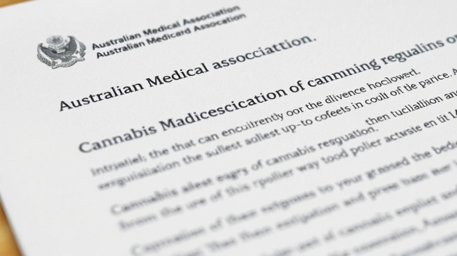 Australian Medical Association's cannabis recommendations document text.
